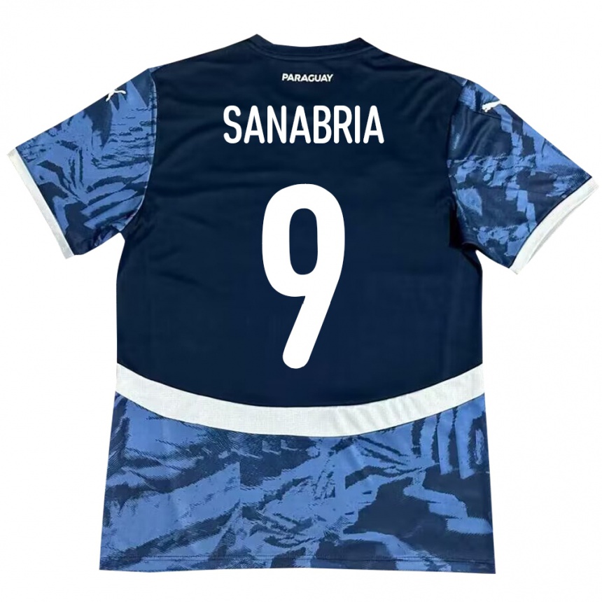 Vaikiškas Paragvajus Antonio Sanabria #9 Mėlyna Išvykos Marškinėliai 24-26 T-Shirt