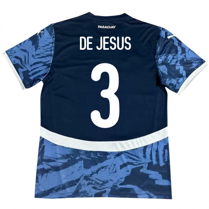 Vaikiškas Paragvajus Ronaldo De Jesús #3 Mėlyna Išvykos Marškinėliai 24-26 T-Shirt