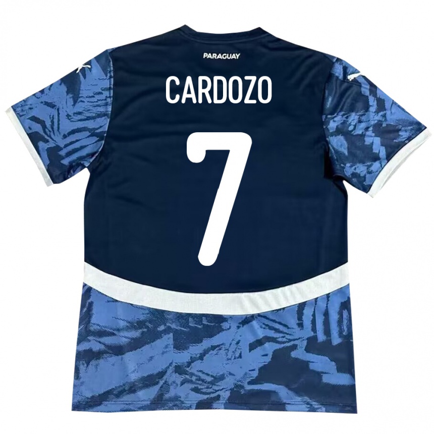 Vaikiškas Paragvajus Fernando Cardozo #7 Mėlyna Išvykos Marškinėliai 24-26 T-Shirt