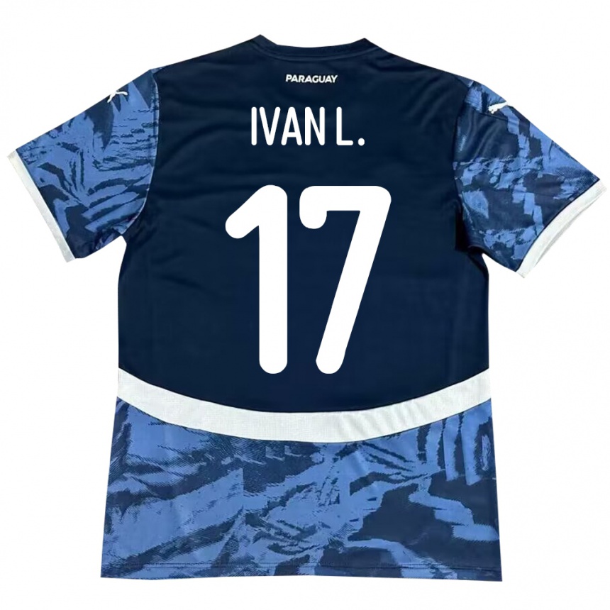 Vaikiškas Paragvajus Iván Leguizamón #17 Mėlyna Išvykos Marškinėliai 24-26 T-Shirt