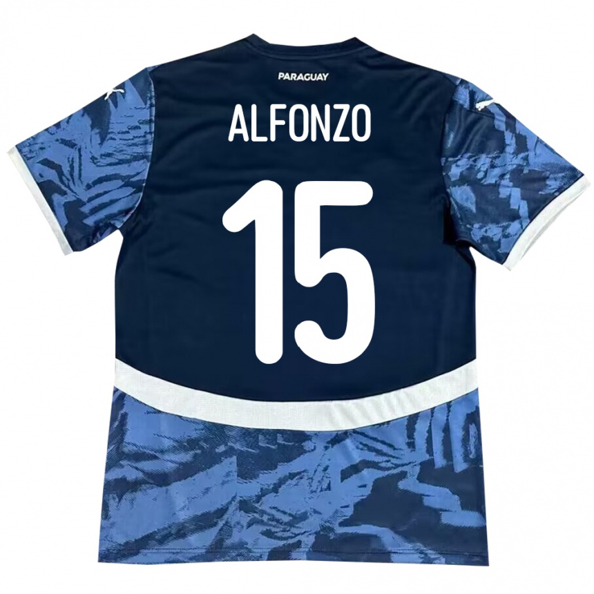 Vaikiškas Paragvajus Axel Alfonzo #15 Mėlyna Išvykos Marškinėliai 24-26 T-Shirt