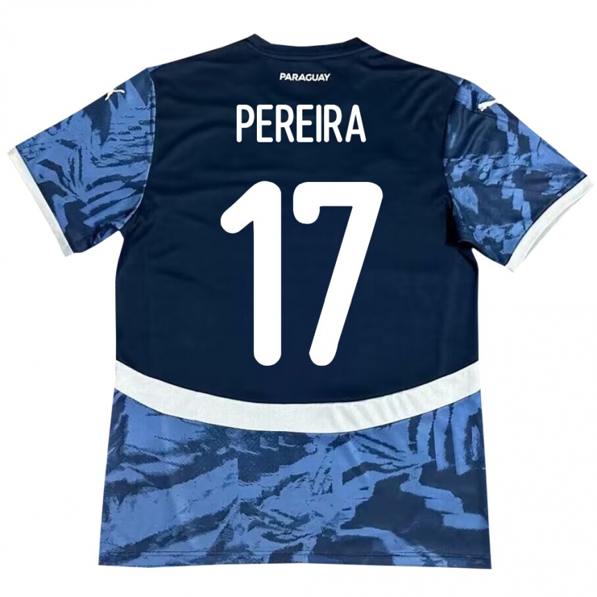 Vaikiškas Paragvajus Kevin Pereira #17 Mėlyna Išvykos Marškinėliai 24-26 T-Shirt