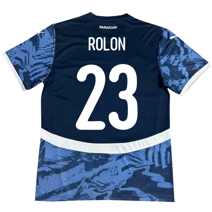 Vaikiškas Paragvajus Luis Rolón #23 Mėlyna Išvykos Marškinėliai 24-26 T-Shirt