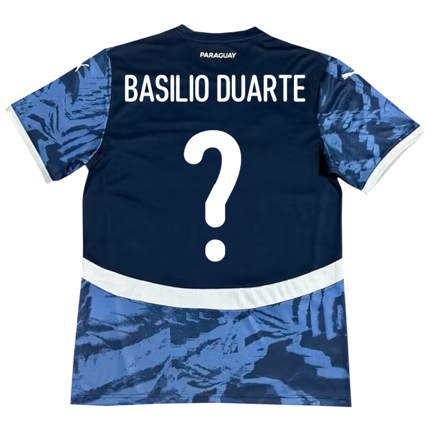 Vaikiškas Paragvajus Basilio Duarte #0 Mėlyna Išvykos Marškinėliai 24-26 T-Shirt