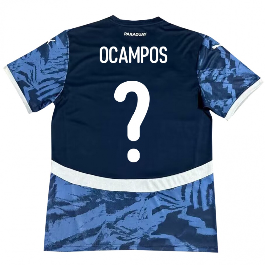 Vaikiškas Paragvajus Santiago Ocampos #0 Mėlyna Išvykos Marškinėliai 24-26 T-Shirt