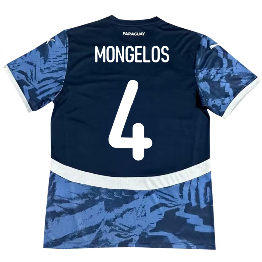 Vaikiškas Paragvajus Rolando Mongelós #4 Mėlyna Išvykos Marškinėliai 24-26 T-Shirt