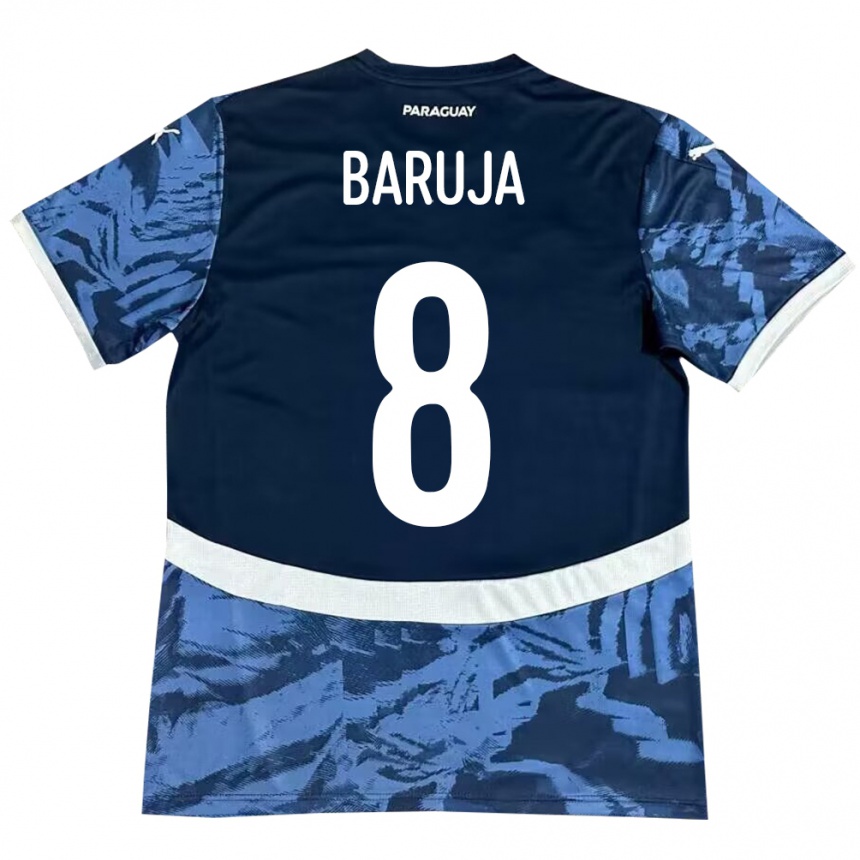 Vaikiškas Paragvajus Fabrizio Baruja #8 Mėlyna Išvykos Marškinėliai 24-26 T-Shirt