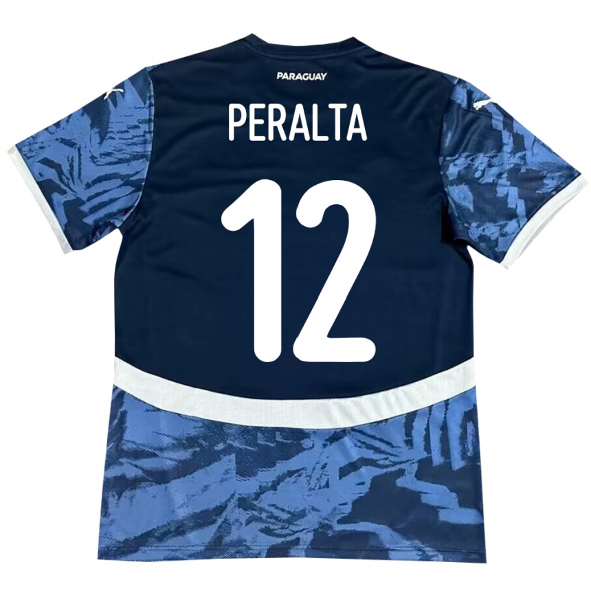 Vaikiškas Paragvajus Jesús Peralta #12 Mėlyna Išvykos Marškinėliai 24-26 T-Shirt