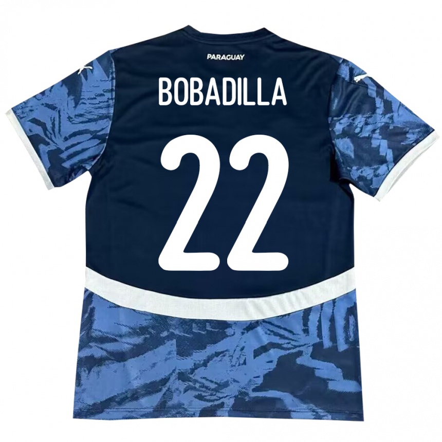 Vaikiškas Paragvajus Dylan Bobadilla #22 Mėlyna Išvykos Marškinėliai 24-26 T-Shirt