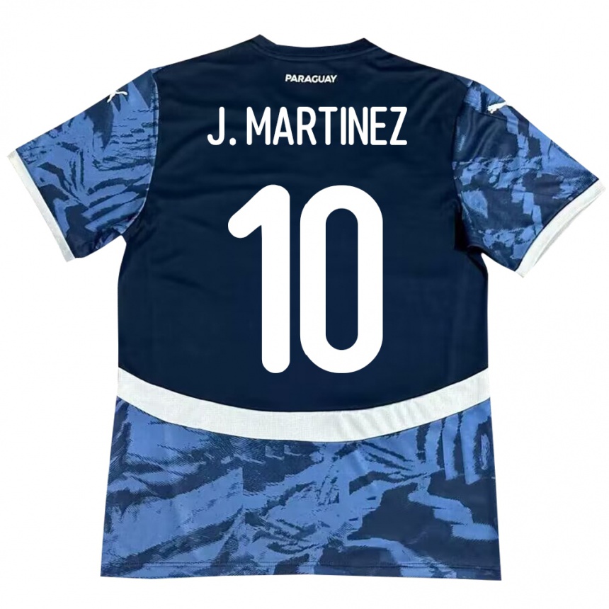 Vaikiškas Paragvajus Jessica Martínez #10 Mėlyna Išvykos Marškinėliai 24-26 T-Shirt