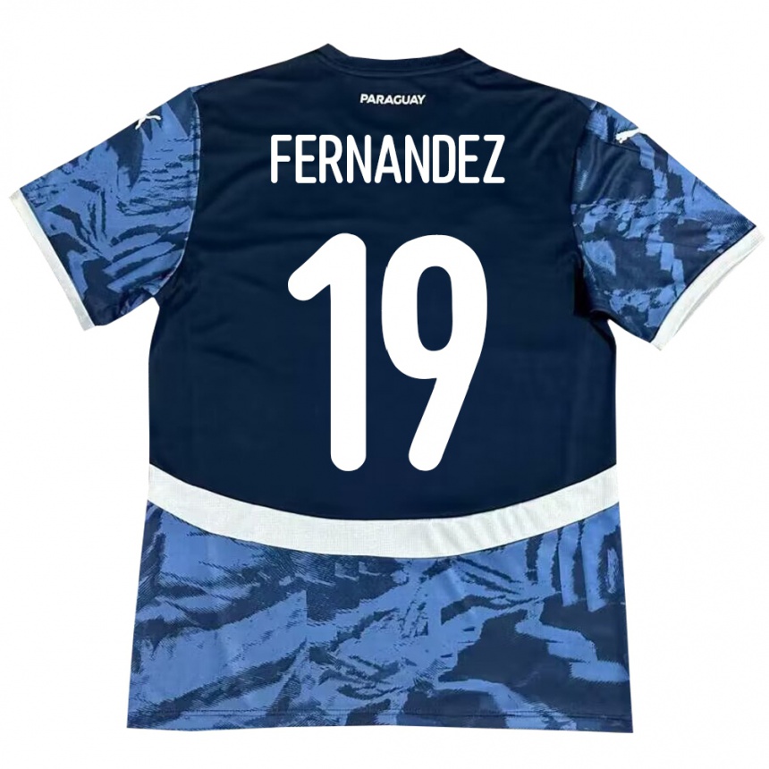 Vaikiškas Paragvajus Rebeca Fernández #19 Mėlyna Išvykos Marškinėliai 24-26 T-Shirt