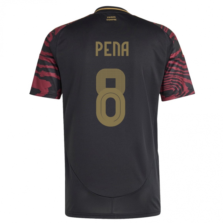 Vaikiškas Peru Sergio Peña #8 Juoda Išvykos Marškinėliai 24-26 T-Shirt