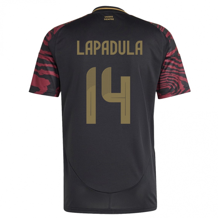 Vaikiškas Peru Gianluca Lapadula #14 Juoda Išvykos Marškinėliai 24-26 T-Shirt