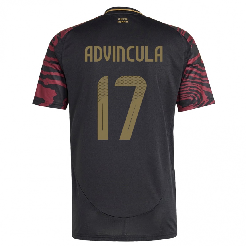 Vaikiškas Peru Luis Advíncula #17 Juoda Išvykos Marškinėliai 24-26 T-Shirt