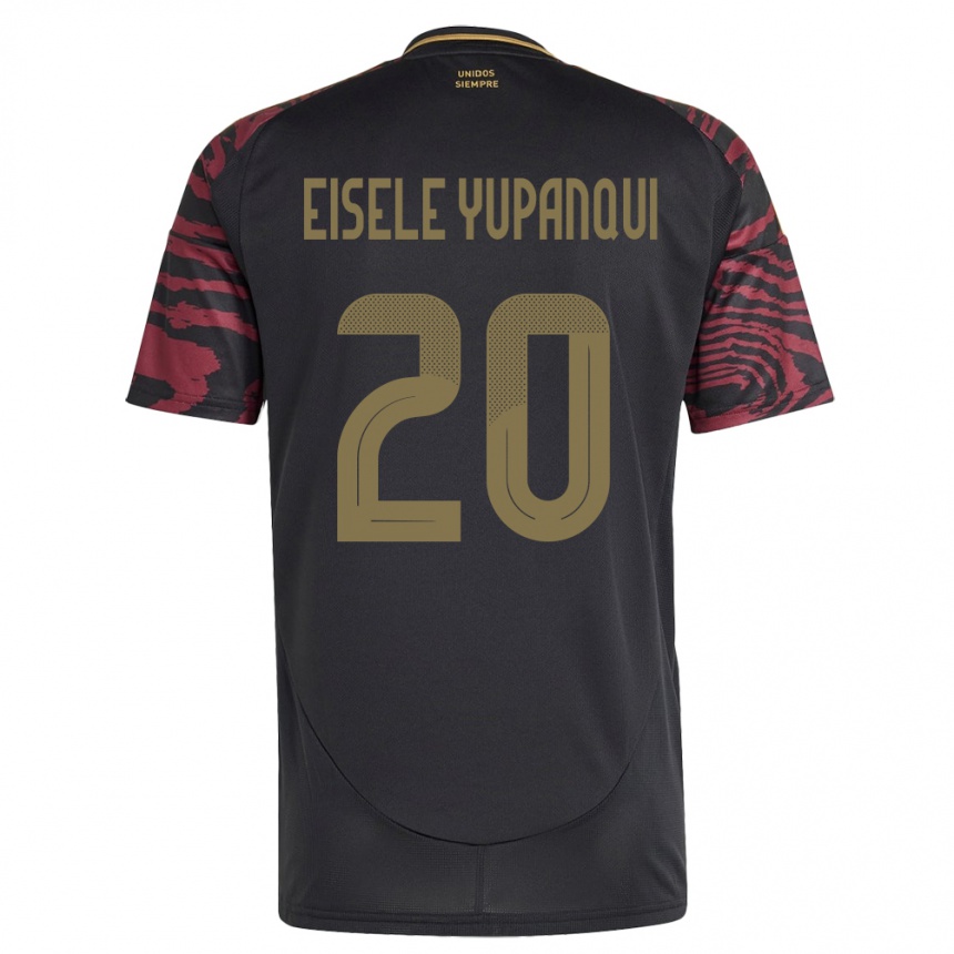 Vaikiškas Peru Philipp Eisele Yupanqui #20 Juoda Išvykos Marškinėliai 24-26 T-Shirt