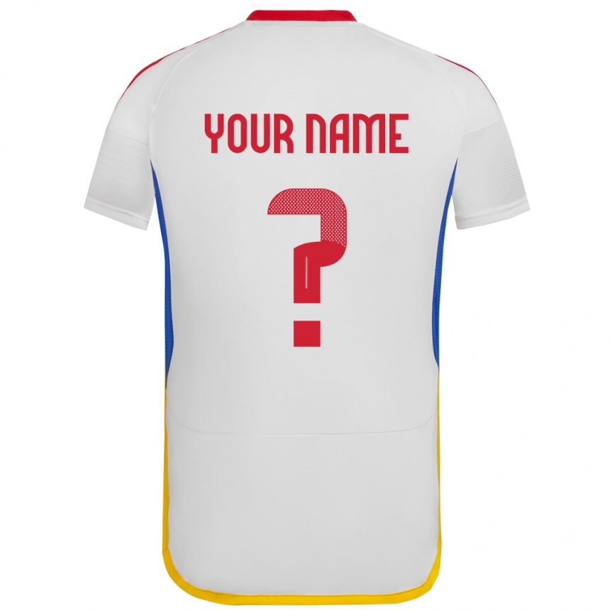 Vaikiškas Venesuela Jūsų Vardas #0 Baltas Išvykos Marškinėliai 24-26 T-Shirt