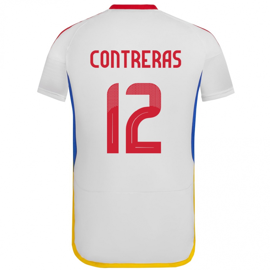 Vaikiškas Venesuela José Contreras #12 Baltas Išvykos Marškinėliai 24-26 T-Shirt