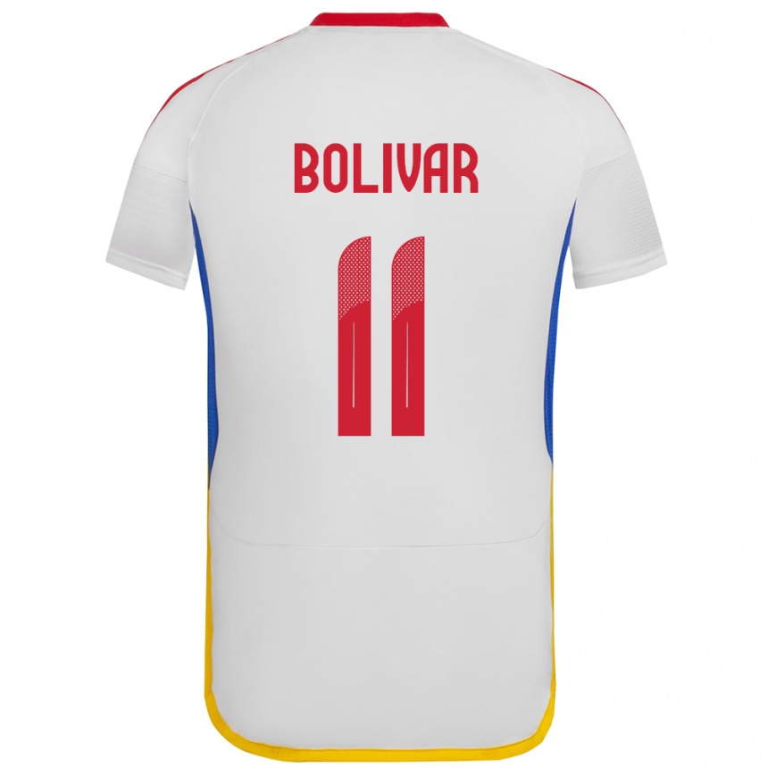 Vaikiškas Venesuela Jovanny Bolívar #11 Baltas Išvykos Marškinėliai 24-26 T-Shirt