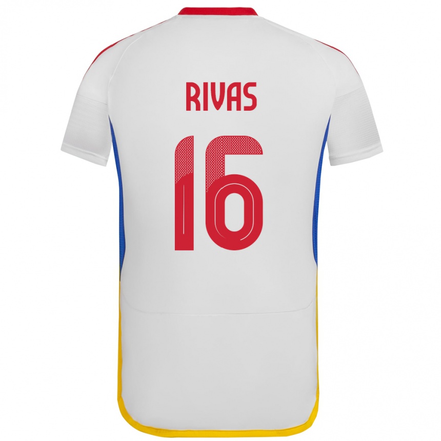 Vaikiškas Venesuela Renne Rivas #16 Baltas Išvykos Marškinėliai 24-26 T-Shirt