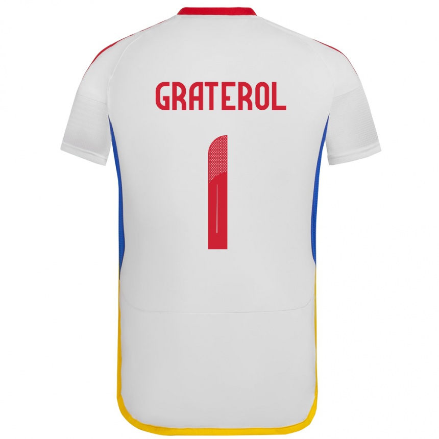 Vaikiškas Venesuela Joel Graterol #1 Baltas Išvykos Marškinėliai 24-26 T-Shirt