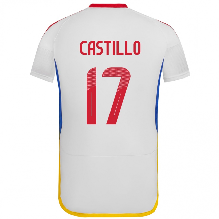 Vaikiškas Venesuela Edson Castillo #17 Baltas Išvykos Marškinėliai 24-26 T-Shirt