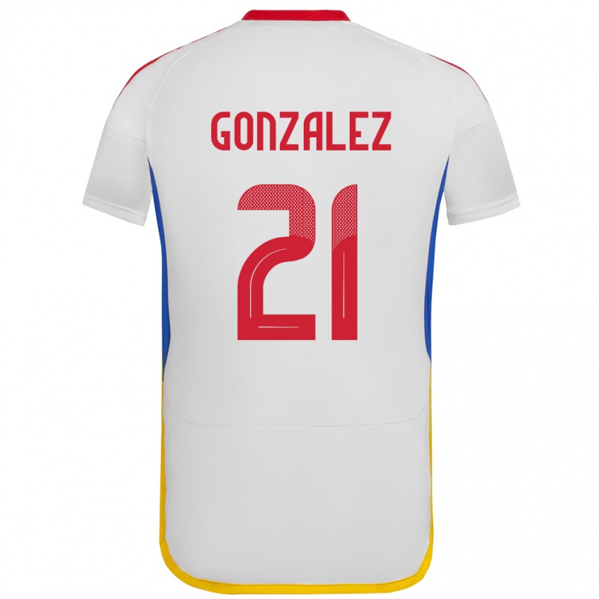 Vaikiškas Venesuela Alexander González #21 Baltas Išvykos Marškinėliai 24-26 T-Shirt