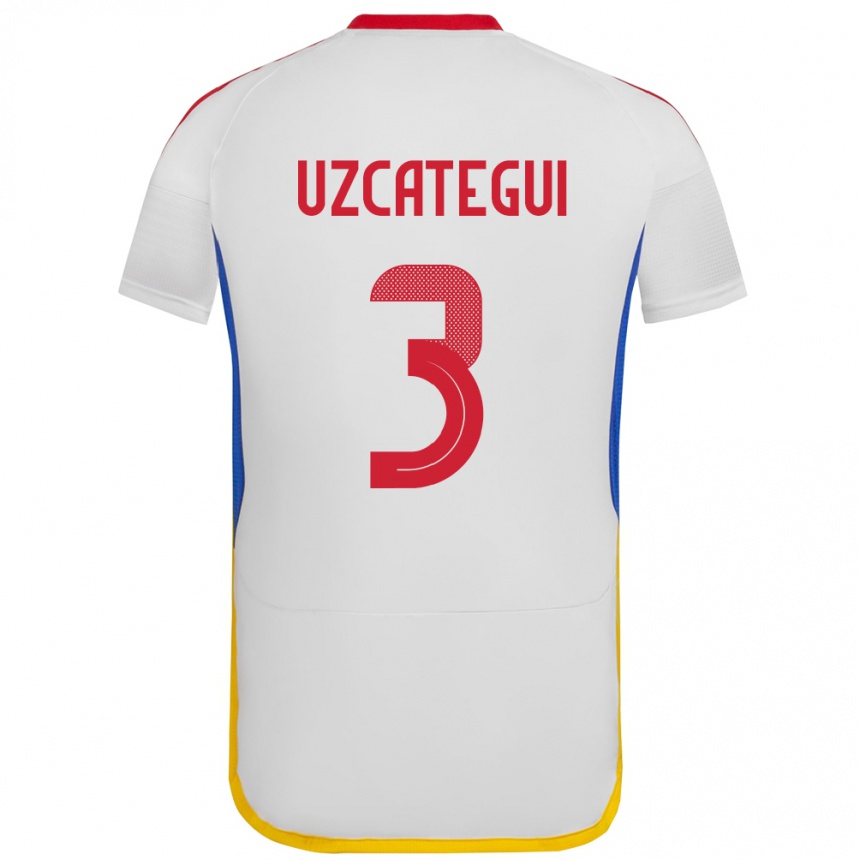 Vaikiškas Venesuela Rafael Uzcátegui #3 Baltas Išvykos Marškinėliai 24-26 T-Shirt