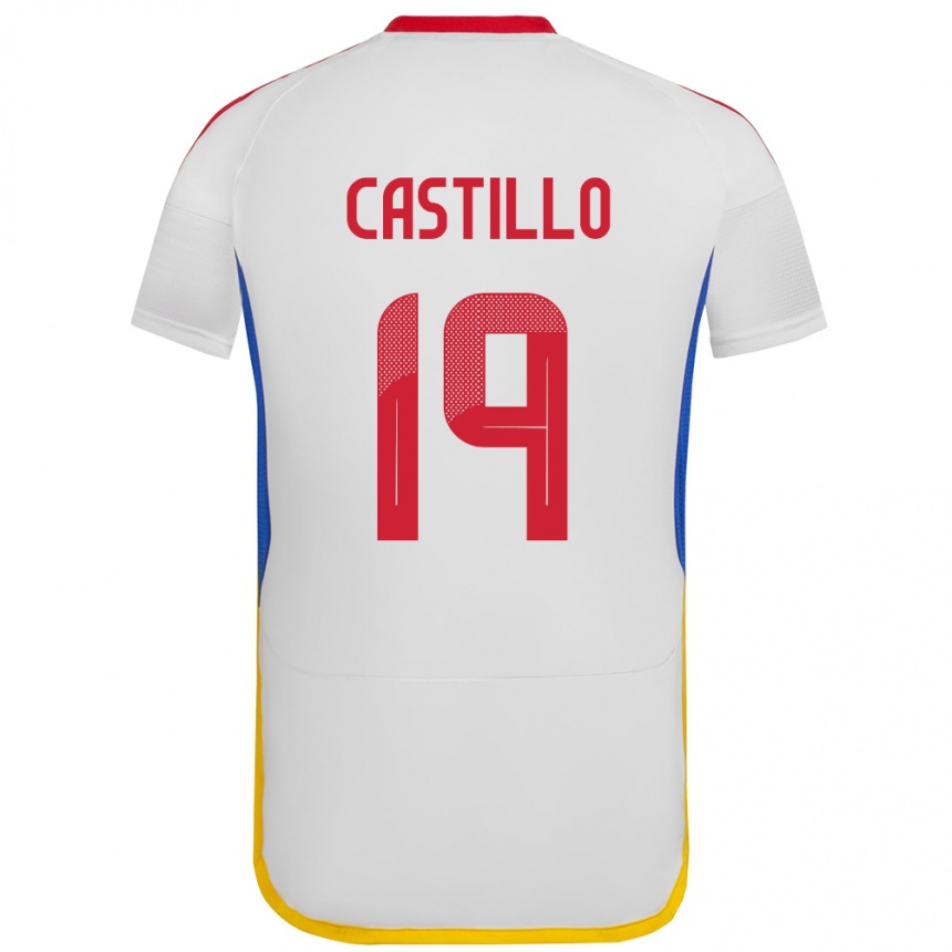 Vaikiškas Venesuela Bryan Castillo #19 Baltas Išvykos Marškinėliai 24-26 T-Shirt