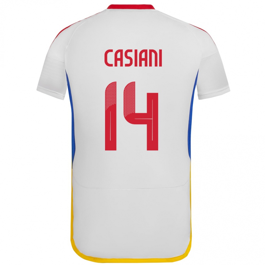 Vaikiškas Venesuela Luis Casiani #14 Baltas Išvykos Marškinėliai 24-26 T-Shirt