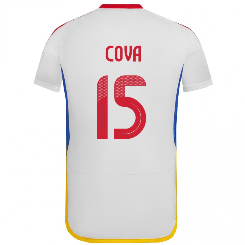 Vaikiškas Venesuela Adrián Cova #15 Baltas Išvykos Marškinėliai 24-26 T-Shirt