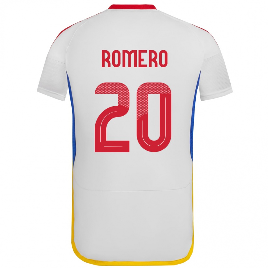 Vaikiškas Venesuela Andrés Romero #20 Baltas Išvykos Marškinėliai 24-26 T-Shirt