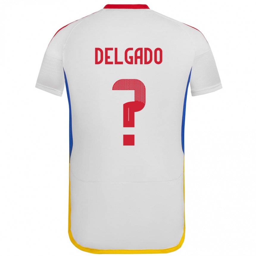 Vaikiškas Venesuela Álex Delgado #0 Baltas Išvykos Marškinėliai 24-26 T-Shirt