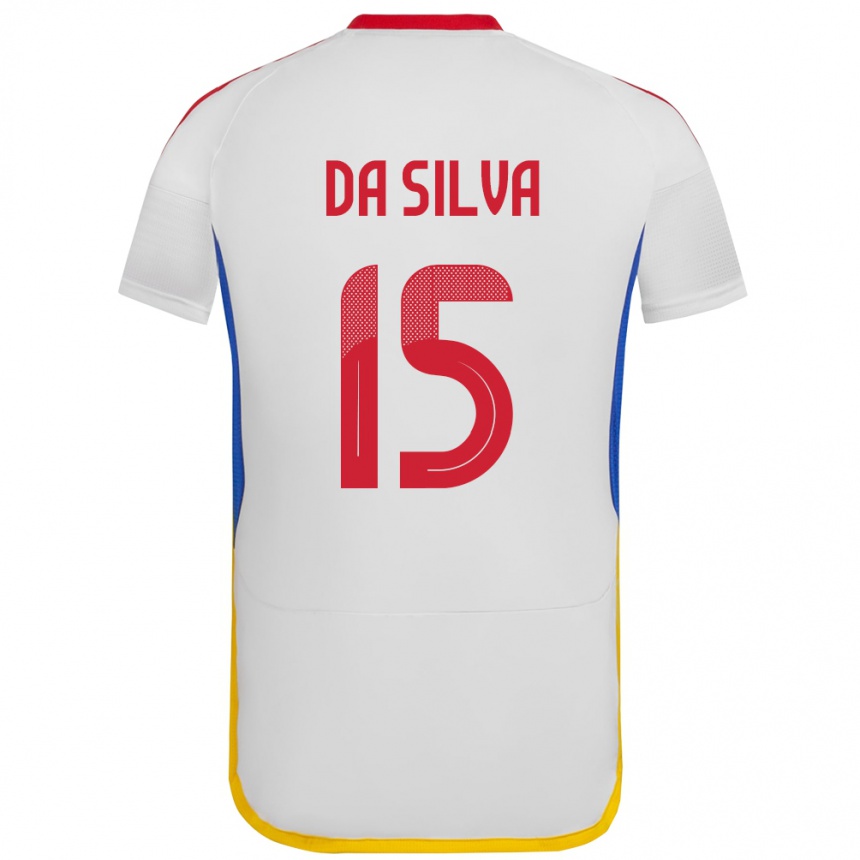 Vaikiškas Venesuela Cesar Da Silva #15 Baltas Išvykos Marškinėliai 24-26 T-Shirt