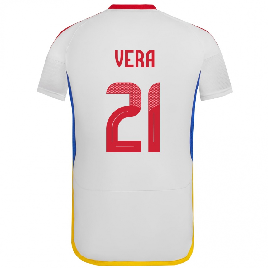 Vaikiškas Venesuela Andry Vera #21 Baltas Išvykos Marškinėliai 24-26 T-Shirt