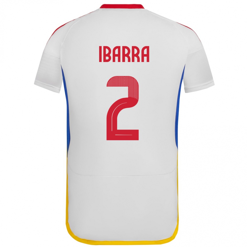 Vaikiškas Venesuela Pablo Ibarra #2 Baltas Išvykos Marškinėliai 24-26 T-Shirt