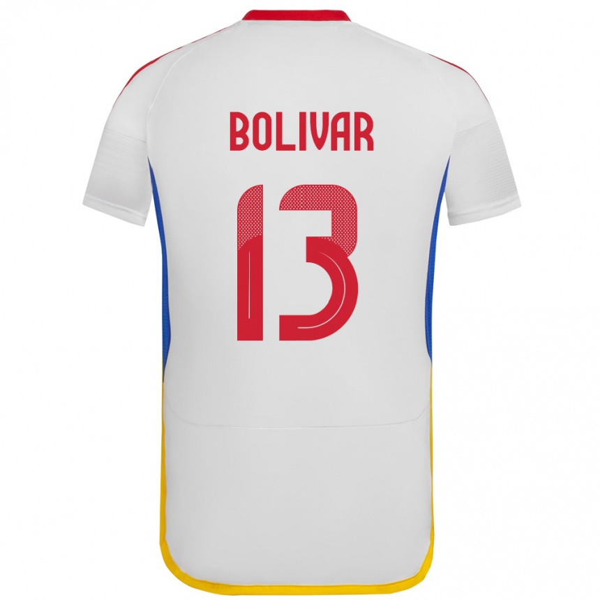 Vaikiškas Venesuela Salvador Bolívar #13 Baltas Išvykos Marškinėliai 24-26 T-Shirt