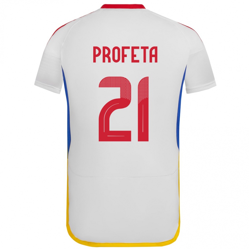 Vaikiškas Venesuela Nicola Profeta #21 Baltas Išvykos Marškinėliai 24-26 T-Shirt