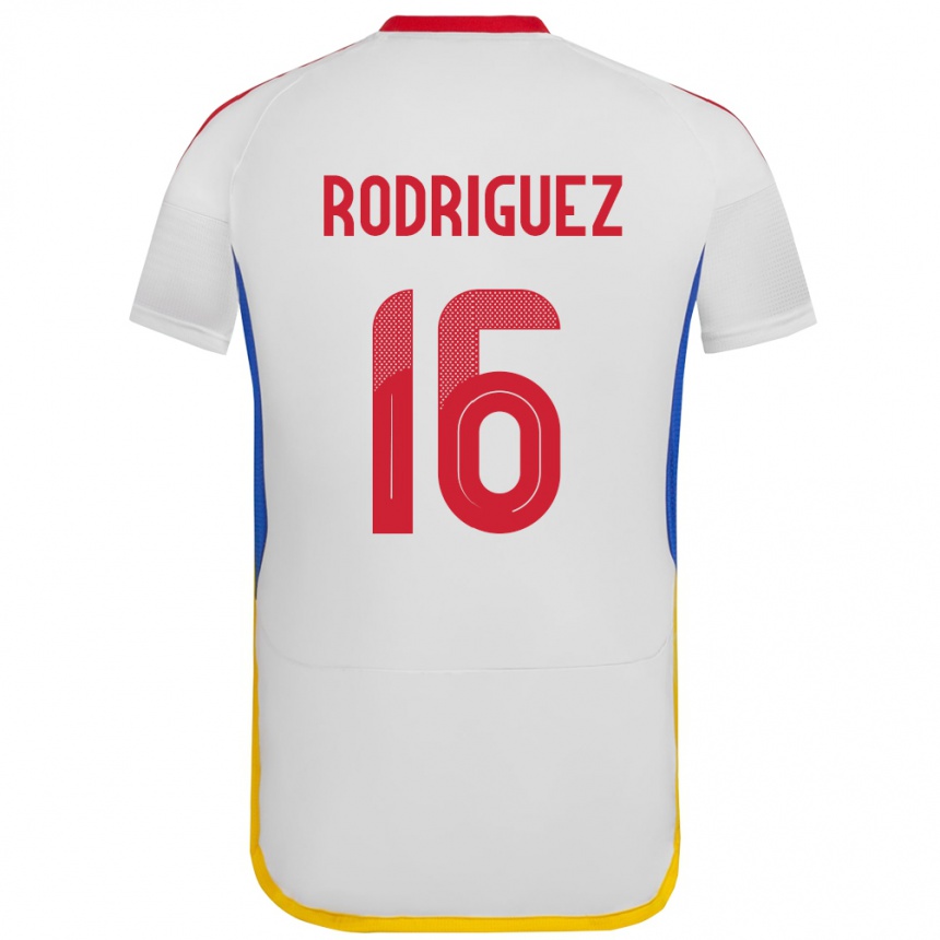 Vaikiškas Venesuela Arianna Rodríguez #16 Baltas Išvykos Marškinėliai 24-26 T-Shirt