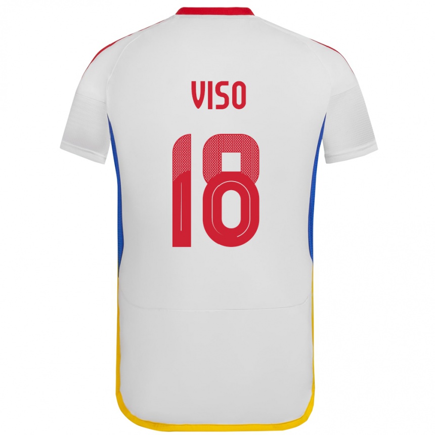 Vaikiškas Venesuela Ysaura Viso #18 Baltas Išvykos Marškinėliai 24-26 T-Shirt