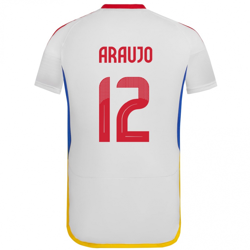 Vaikiškas Venesuela Sabrina Araujo #12 Baltas Išvykos Marškinėliai 24-26 T-Shirt