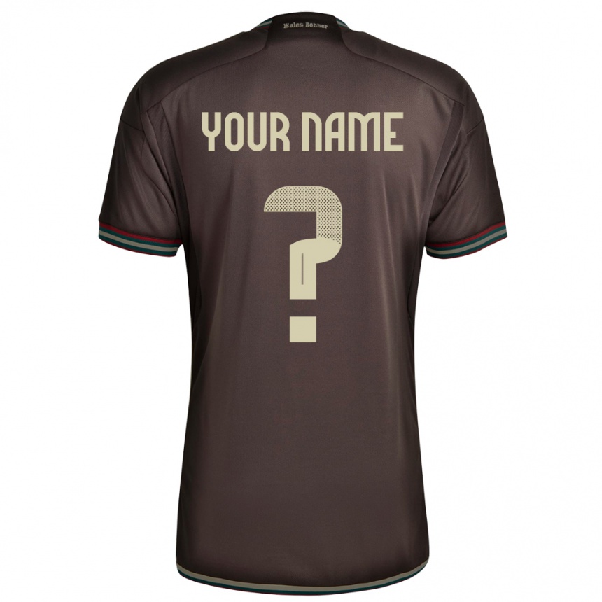 Vaikiškas Jamaika Jūsų Vardas #0 Naktinė Ruda Išvykos Marškinėliai 24-26 T-Shirt