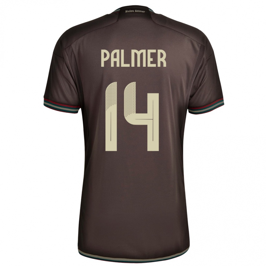 Vaikiškas Jamaika Kasey Palmer #14 Naktinė Ruda Išvykos Marškinėliai 24-26 T-Shirt