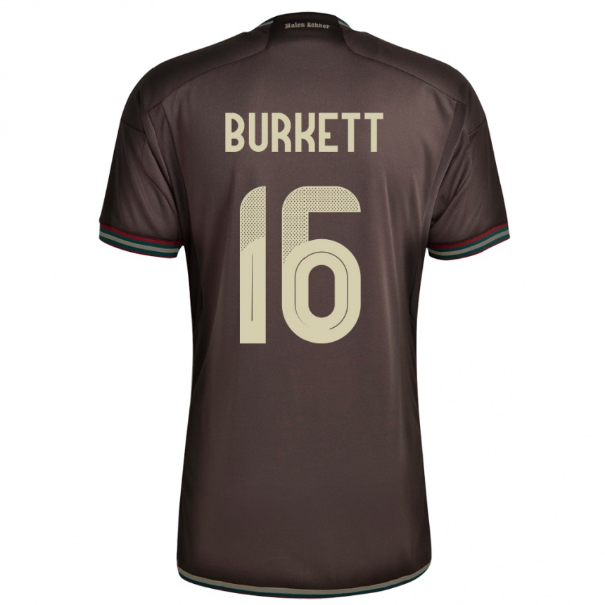 Vaikiškas Jamaika Brian Burkett #16 Naktinė Ruda Išvykos Marškinėliai 24-26 T-Shirt