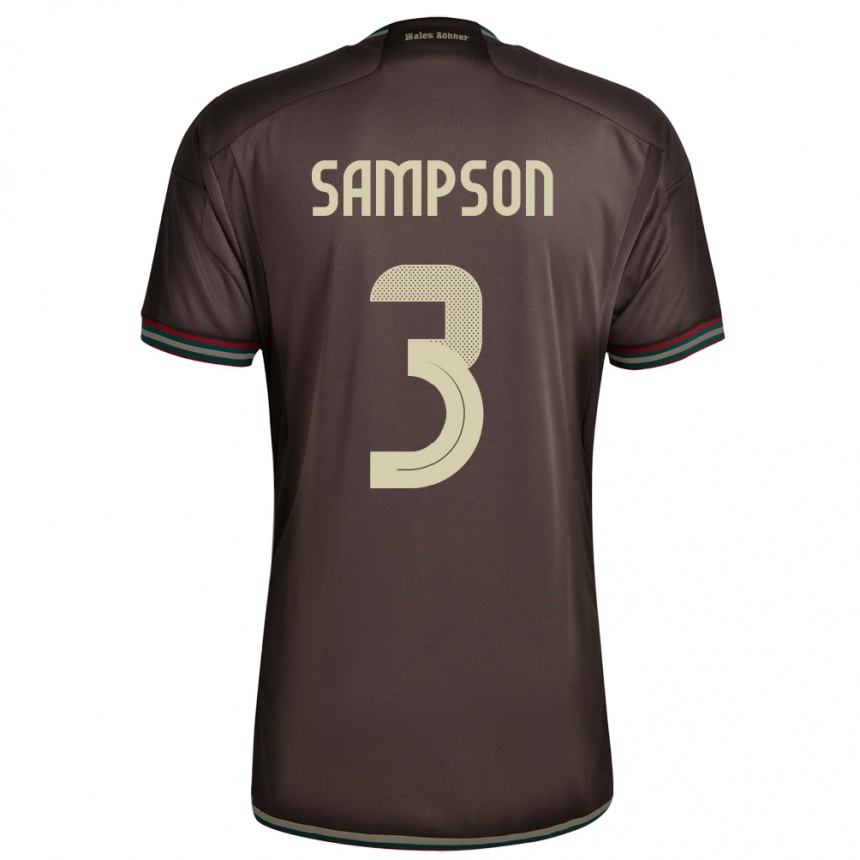 Vaikiškas Jamaika Vyan Sampson #3 Naktinė Ruda Išvykos Marškinėliai 24-26 T-Shirt