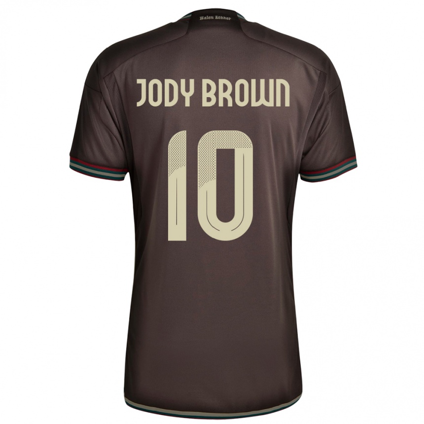 Vaikiškas Jamaika Jody Brown #10 Naktinė Ruda Išvykos Marškinėliai 24-26 T-Shirt