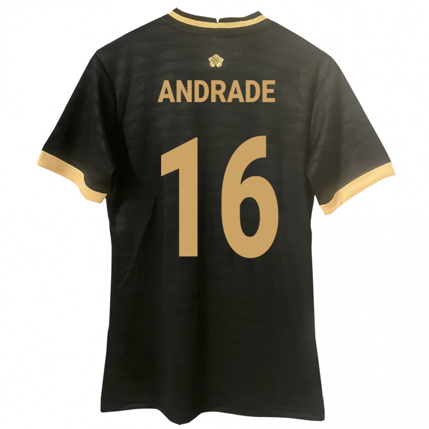 Vaikiškas Panama Andrés Andrade #16 Juoda Išvykos Marškinėliai 24-26 T-Shirt