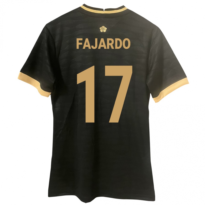 Vaikiškas Panama José Fajardo #17 Juoda Išvykos Marškinėliai 24-26 T-Shirt