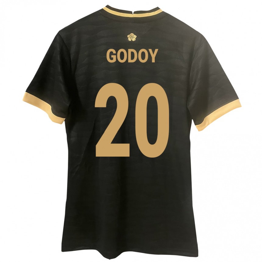 Vaikiškas Panama Aníbal Godoy #20 Juoda Išvykos Marškinėliai 24-26 T-Shirt