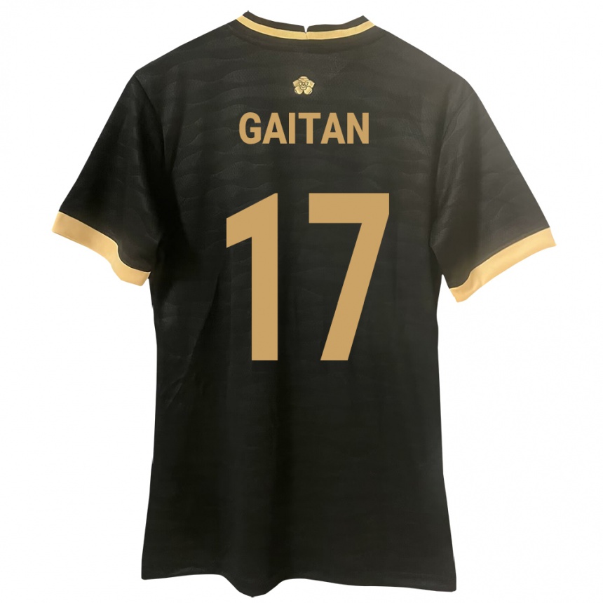 Vaikiškas Panama Luis Gaitán #17 Juoda Išvykos Marškinėliai 24-26 T-Shirt