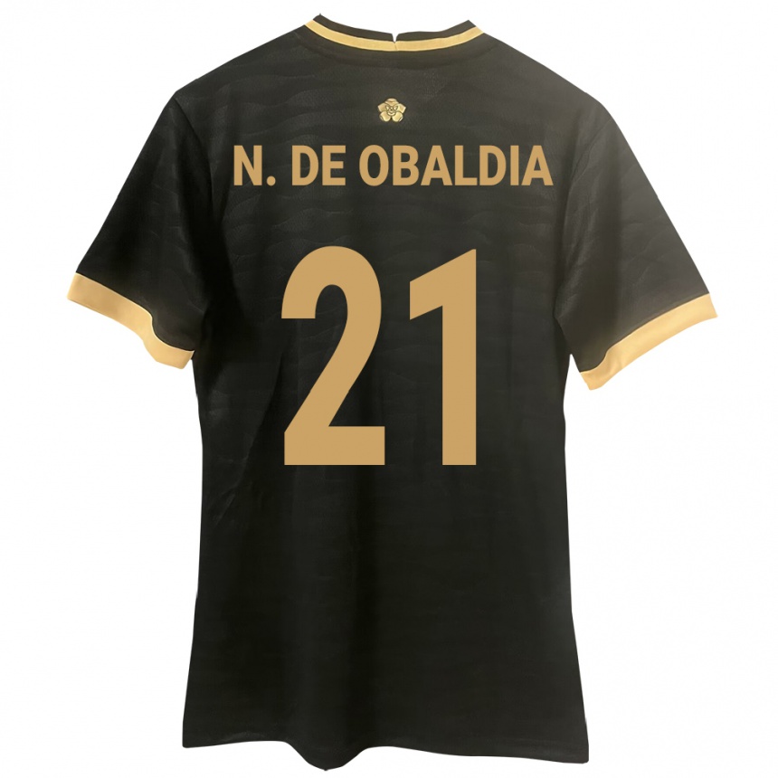 Vaikiškas Panama Nicole De Obaldía #21 Juoda Išvykos Marškinėliai 24-26 T-Shirt